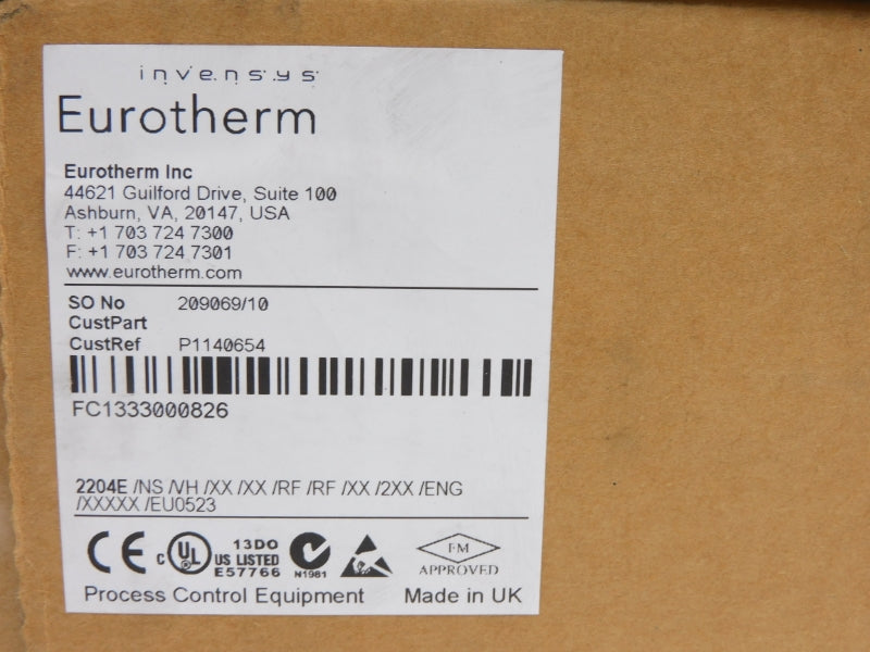 EUROTHERM 2204E/NS/VH/XX/XX/RF/RF/XX/2XX/ENG/XXXXX/EU0523 NSMP