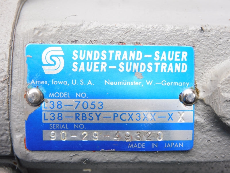 SUNSTRAND-SAUER L38-RBSY-PCX3XX-XX L38-7053 NSNP