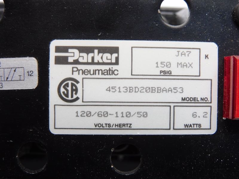 PARKER 4513BD20BBAA53 110/120V 150PSI 3/8" NSMP
