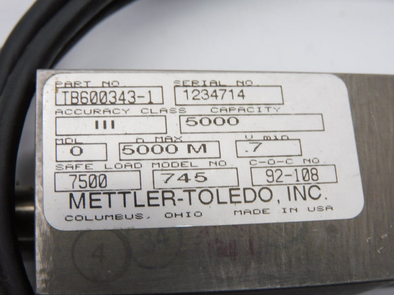 METTLER-TOLEDO TB600343-1 .7MV/V NSMP