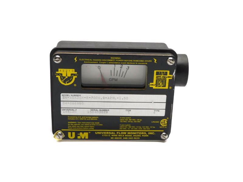 UNIVERSAL FLOW MONITORS SN-ASB3GM-6-700V.9-A2WL-1.5D 480VAC 15A NSNP