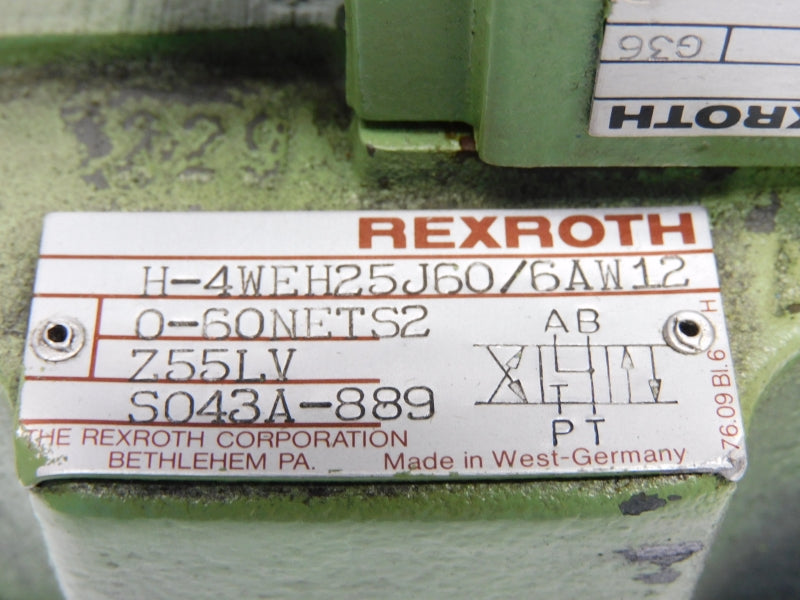 REXROTH H-4WEH25J60/6AW12 120V (AS PICTURED) UNMP