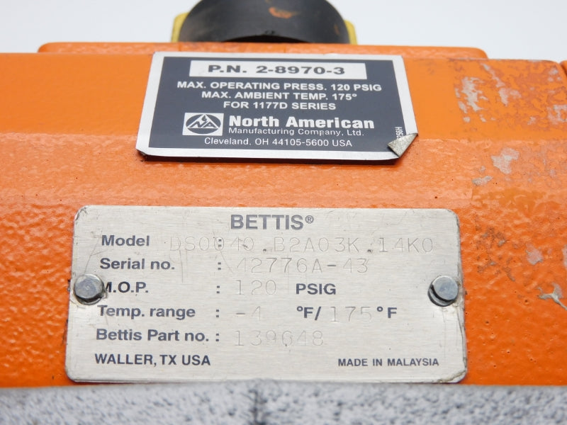 BETTIS DS0040.B2A03K.14K0 120PSI UNMP