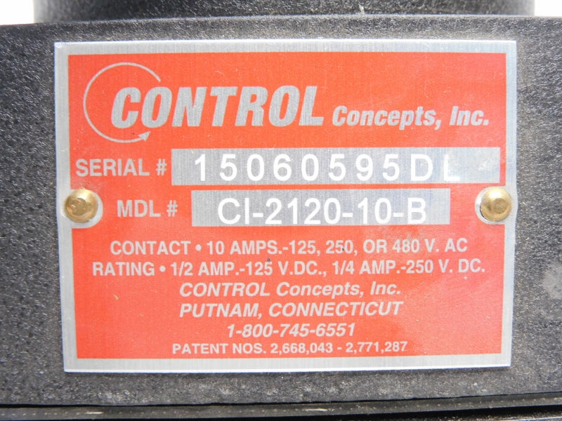 CONTROL CONCEPTS CI-2120-10-B 480VAC 10A NSNP