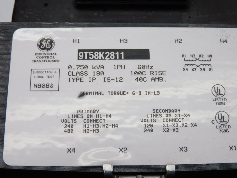 GENERAL ELECTRIC 9T58K2811 480V NSNP
