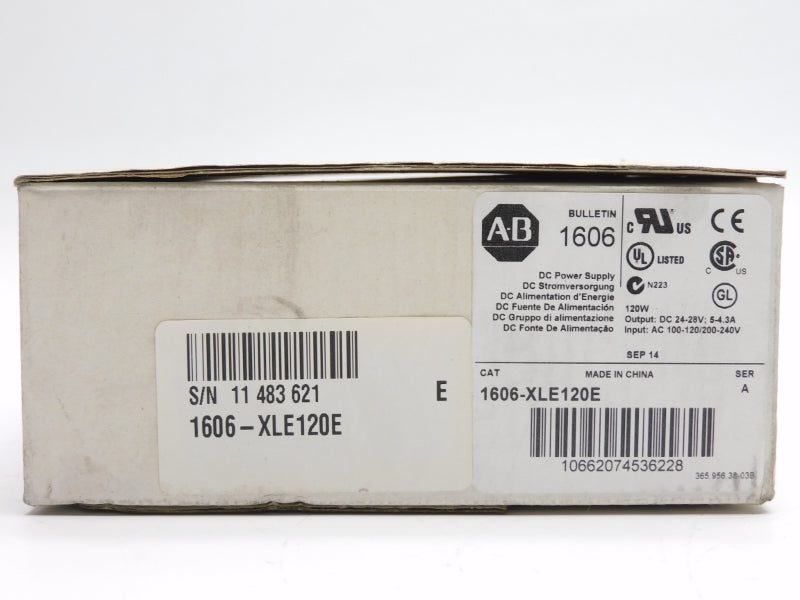 ALLEN BRADLEY 1606-XLE120E SER. A 100-120/200-240VAC 5-4.3A (WH) NSMP