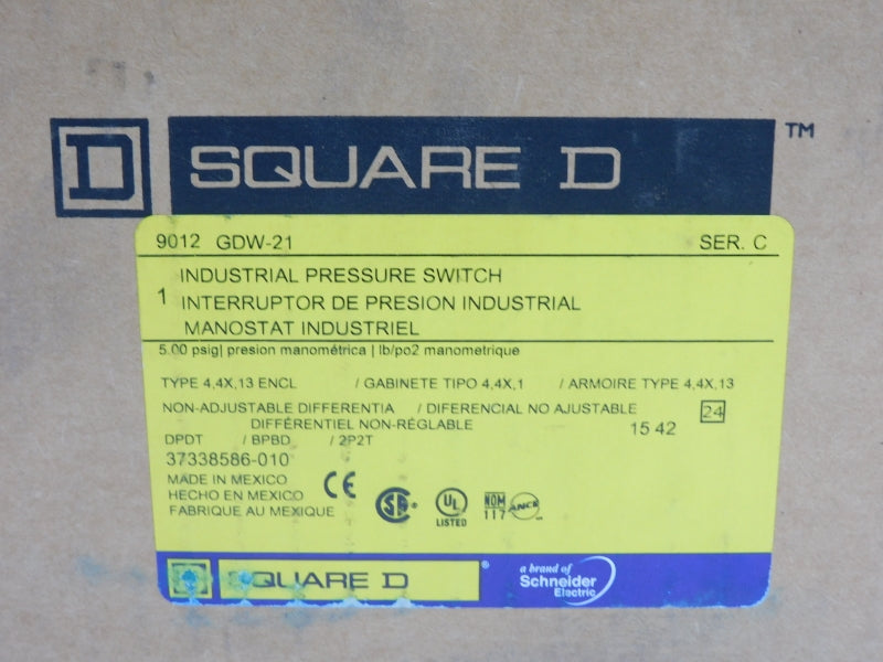 SQUARE D 9012GDW21 SER. C 5PSI NSMP