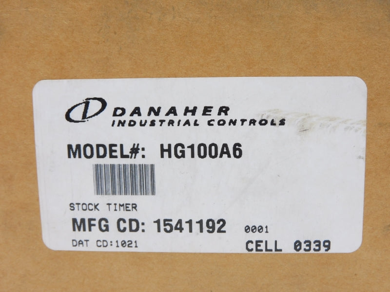 DANAHER EAGLE SIGNAL HG100A6 120/240VAC 10A 30S NSMP