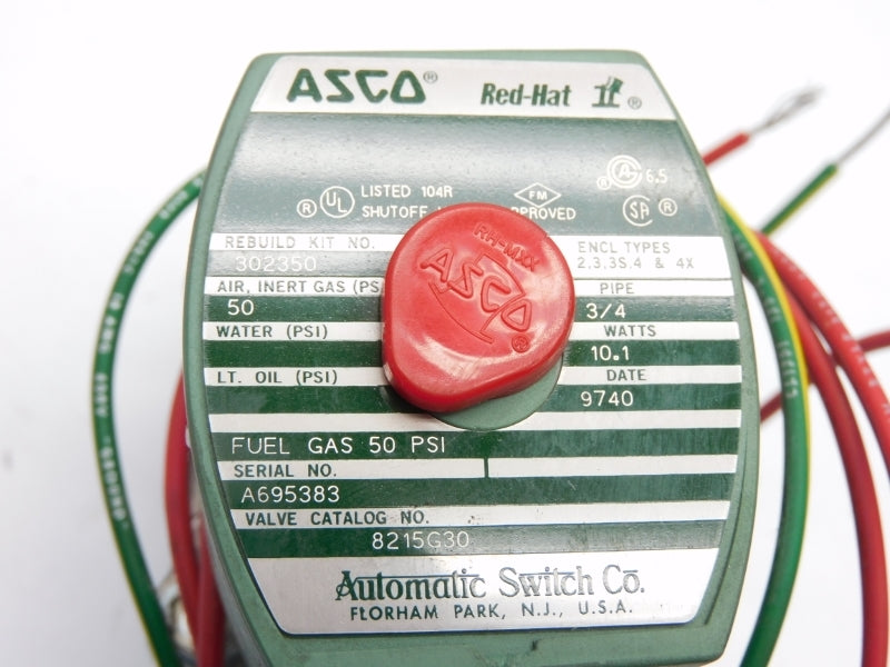 ASCO 8215G30 110/120V 3/4" NSNP