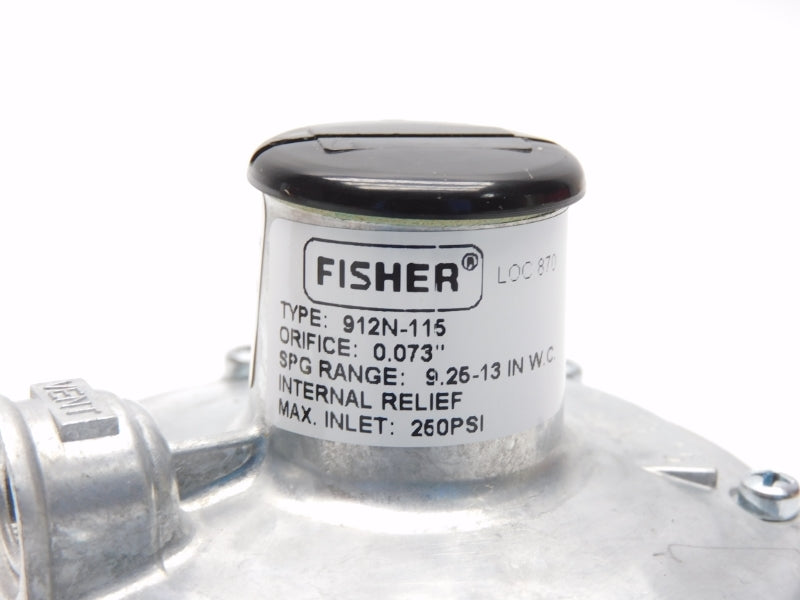 FISHER 912N-115 250PSI 9.25-13"W.C. 0.073" NSMP