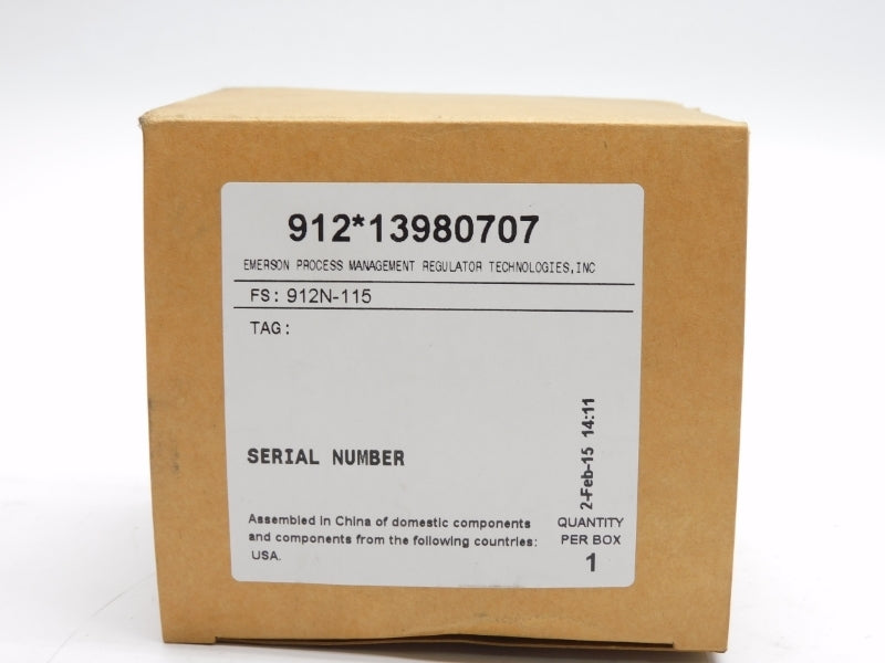 FISHER 912N-115 250PSI 9.25-13"W.C. 0.073" NSMP