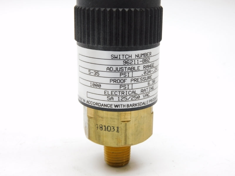 BARKSDALE 96211-BB2 125/250VAC 5A 5-35PSI NSMP