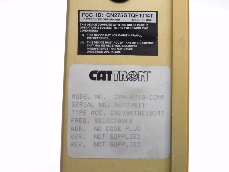 CATTRON CPA-0318-COMP CN275GTQE1014T UNMP