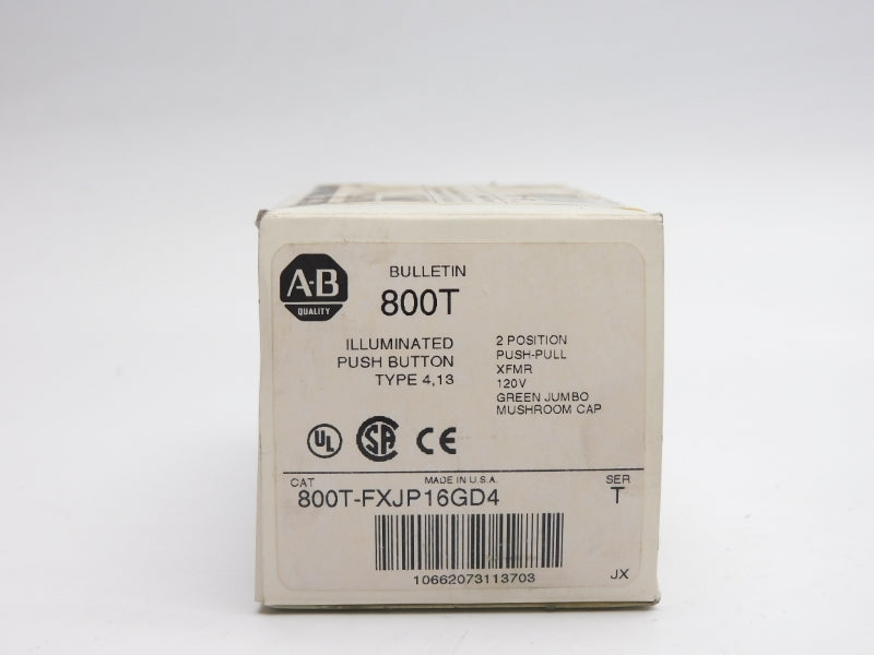 ALLEN BRADLEY 800T-FXJP16GD4 SER. T 120V (WH) NSMP