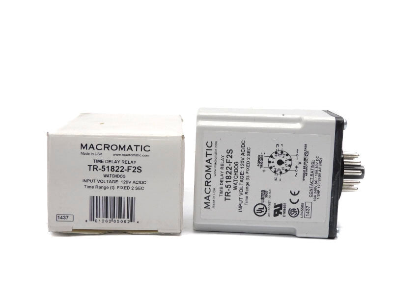 MACROMATIC TR-51822-F2S 120VAC/DC 10A 2S NSMP