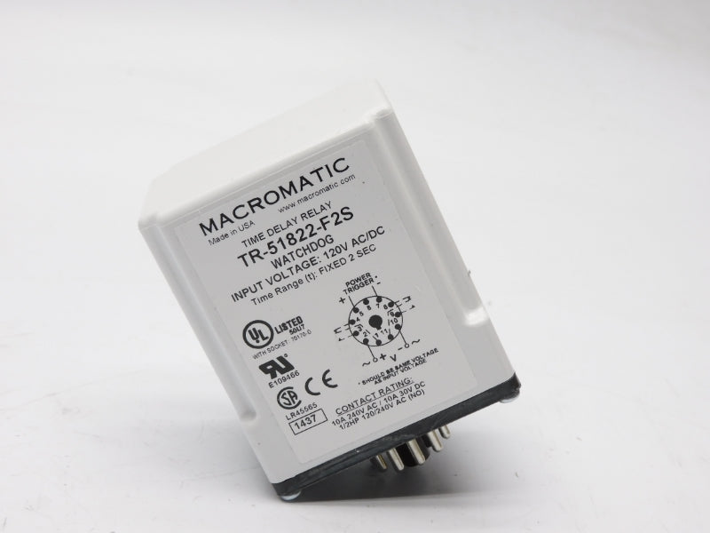 MACROMATIC TR-51822-F2S 120VAC/DC 10A 2S NSMP