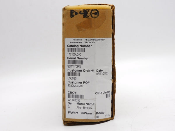 ALLEN BRADLEY 1771-OAD SER. C 10-138VAC 0.295A REMAN