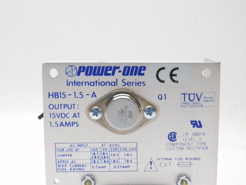 POWER-ONE HB15-1.5-A 240VAC 1.5A UNMP