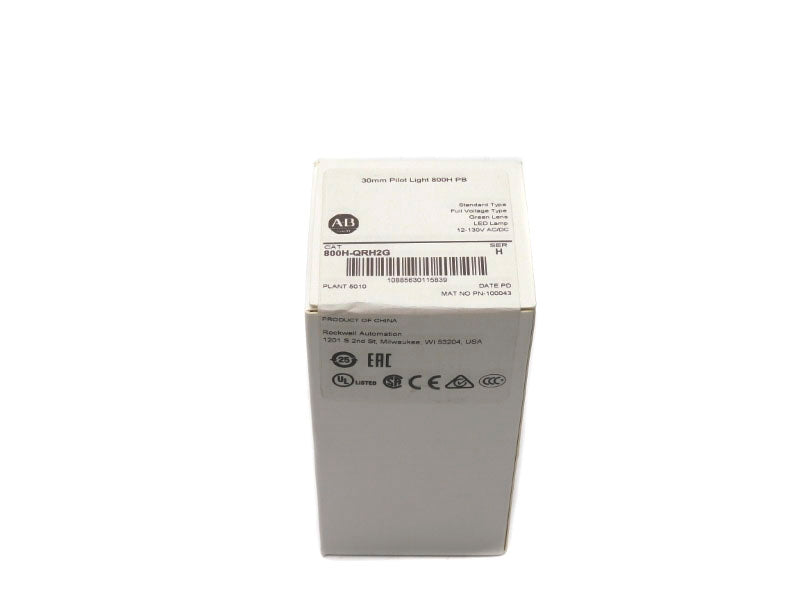 ALLEN BRADLEY 800H-QRH2G SER. H 12-130VAC/DC (WH) NSFS