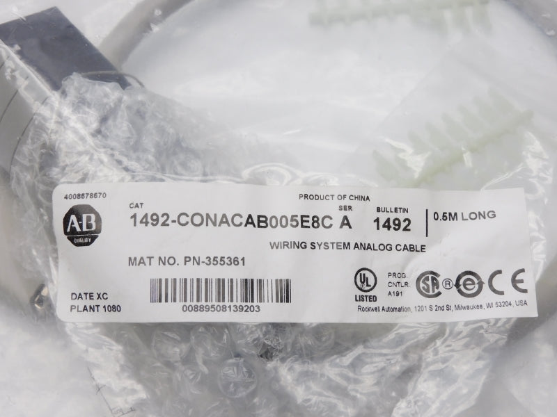 ALLEN BRADLEY 1492-CONACAB005E8C SER. A 0.5M NSMP