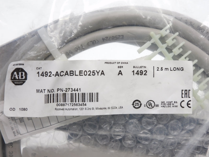 ALLEN BRADLEY 1492-ACABLE025YA SER. A 2.5M NSMP