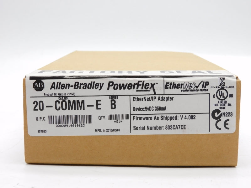 ALLEN BRADLEY 20-COMM-E SER. B 5VDC F/W 4.002 DATE: 2013 NSFS