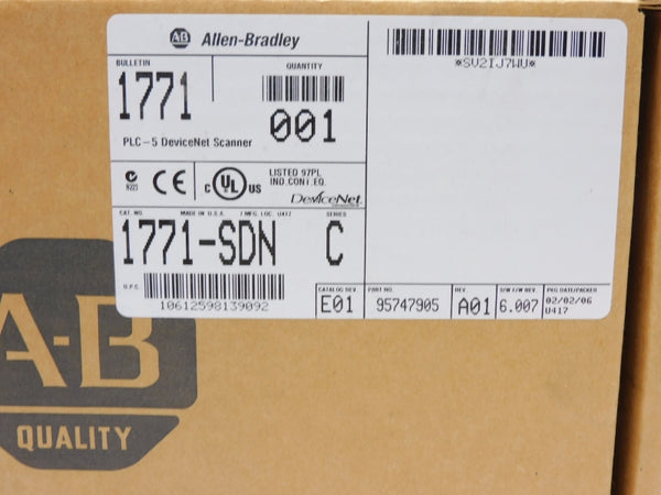 ALLEN BRADLEY 1771-SDN SER. C F/W 6.007 DATE: 2006 NSFS