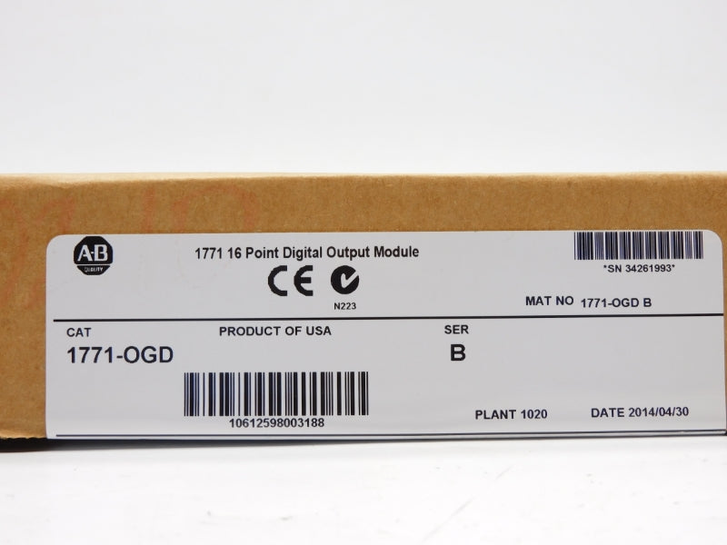 ALLEN BRADLEY 1771-OGD SER. B DATE: 2014 NSFS