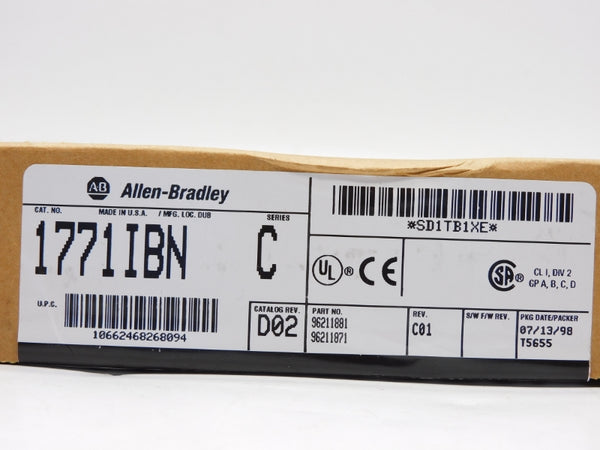 ALLEN BRADLEY 1771-IBN SER. C DATE: 1998 NSFS