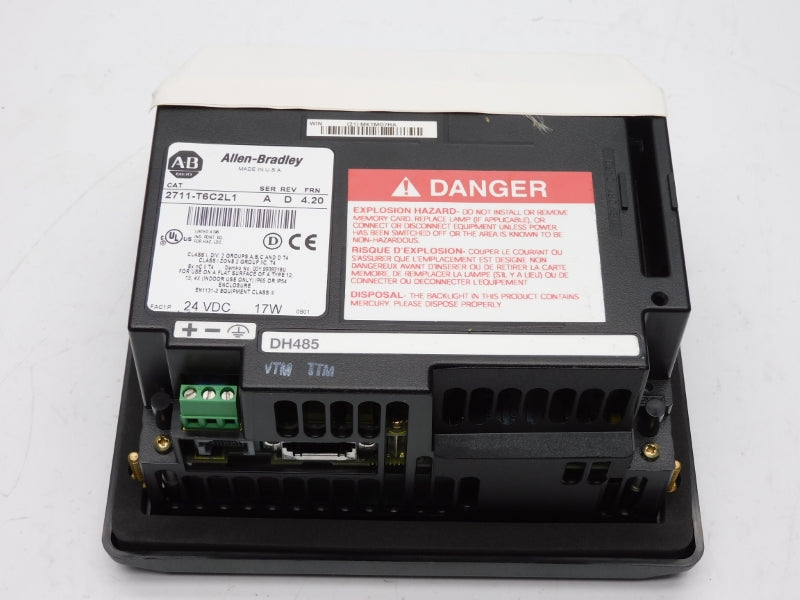 ALLEN BRADLEY 2711-T6C2L1 SER. A 24VDC F/W 4.20 NSMP