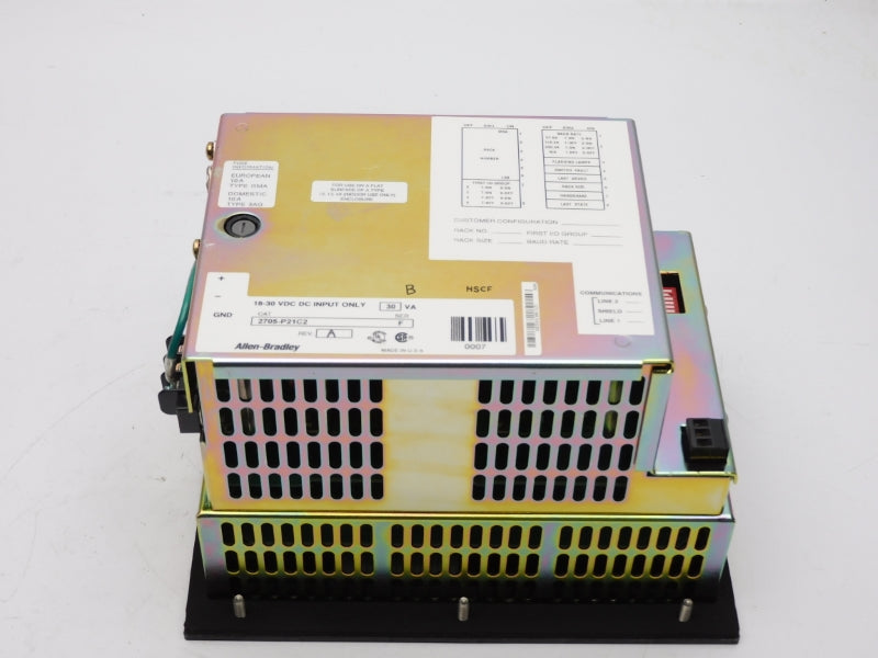 ALLEN BRADLEY 2705-P21C2 SER. F 18-30VDC NSMP