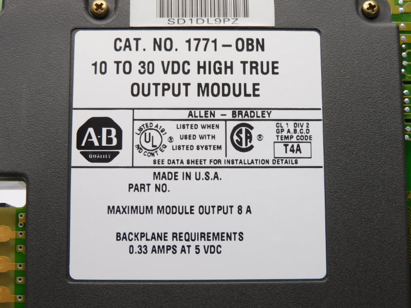 ALLEN BRADLEY 1771-OBN 10-30VDC 0.33A NUPI