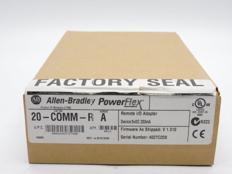 ALLEN BRADLEY 20-COMM-R SER. A 5VDC F/W V1.010 DATE: 2010 NSFS