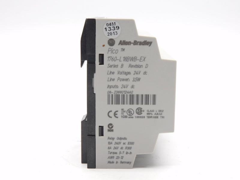 ALLEN BRADLEY 1760-L18BWB-EX SER. B 24VDC 10A NSNP