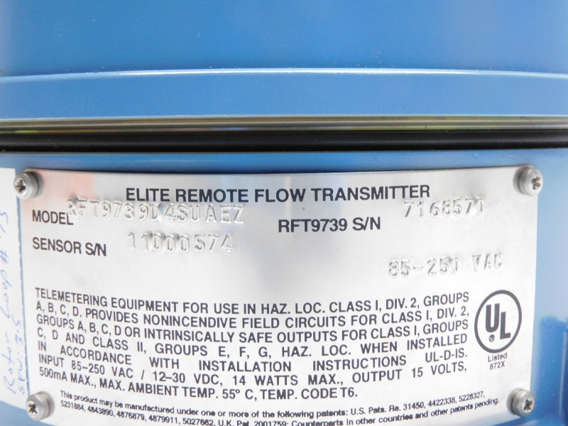 MICRO MOTION RFT9739D4SUAEZ 85-250VAC NSNP