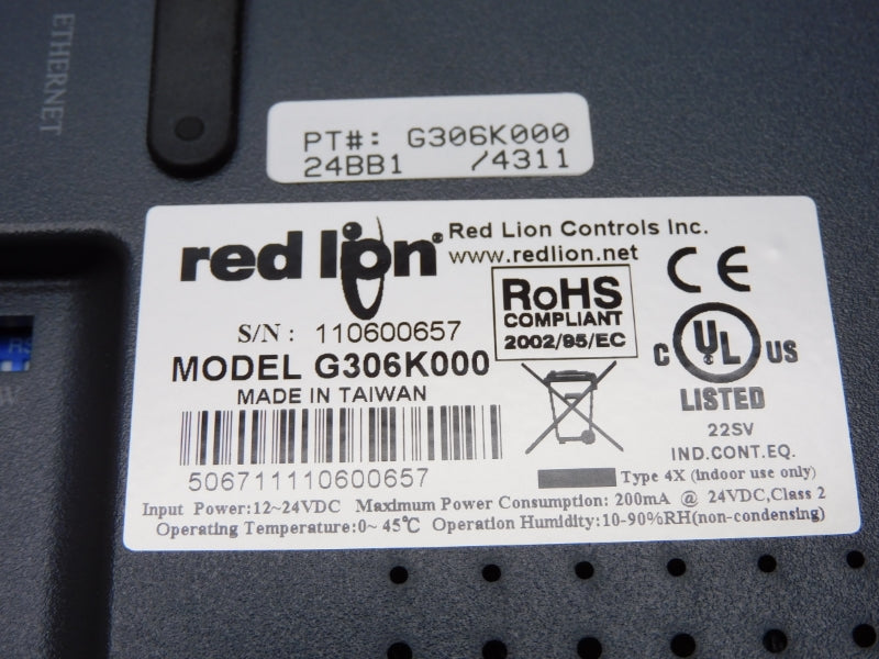RED LION CONTROLS G306K000 12-24VDC NSMP