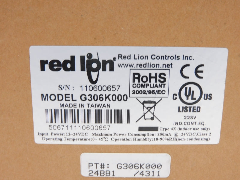 RED LION CONTROLS G306K000 12-24VDC NSMP