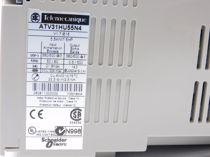 TELEMECANIQUE ATV31HU55N4 380/500V 30A NSMP