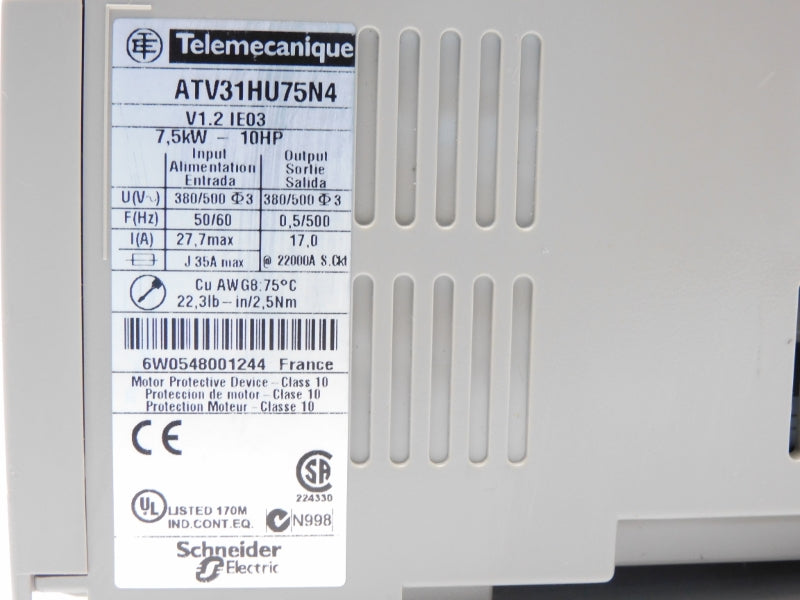 TELEMECANIQUE ATV31HU75N4 380/500 35A NSNP
