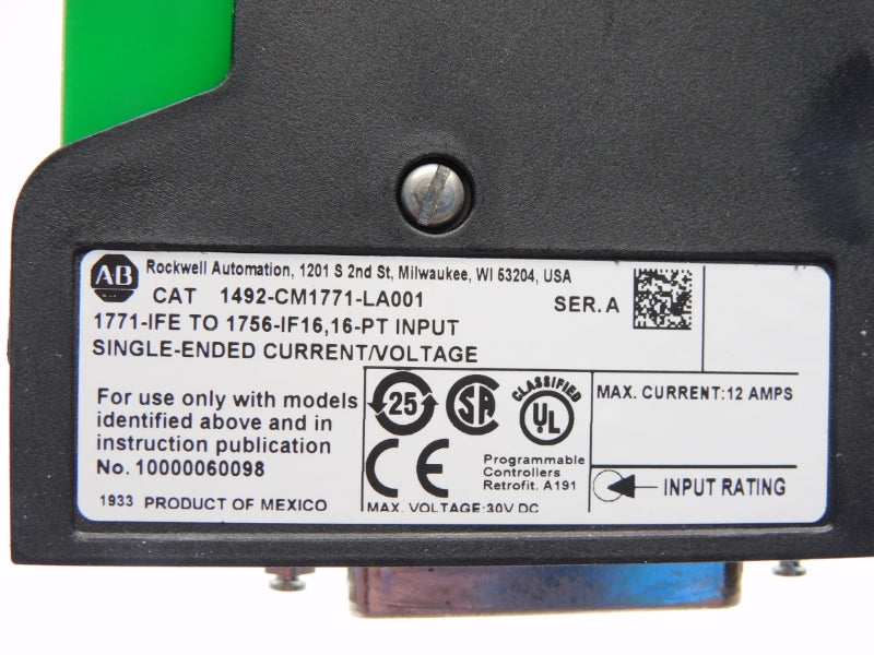 ALLEN BRADLEY 1492-CM1771-LA001 SER. A 30VDC 12A (WH) NSMP