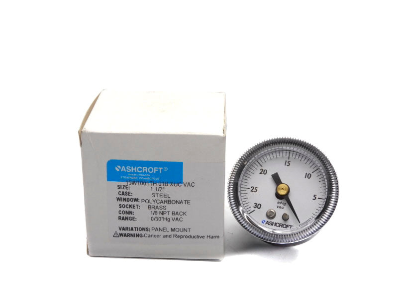 ASHCROFT 15W1001TH01BXUCVAC 0/30"HGVAC NSMP