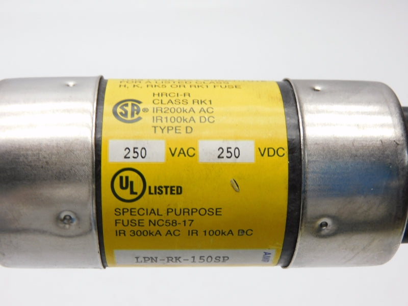 BUSSMANN LPN-RK-150SP 250VAC/DC 150A NSNP