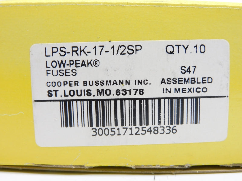 COOPER BUSSMANN LPS-RK-17-1/2SP 600VAC 17.5A (PKG OF 10) NSMP