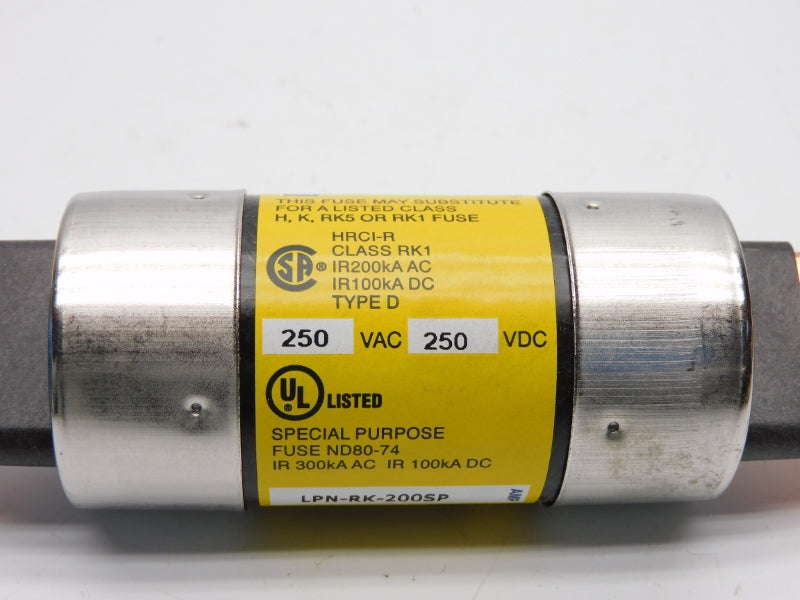 COOPER BUSSMANN LPN-RK-200SP 250VAC/DC 200A NSMP
