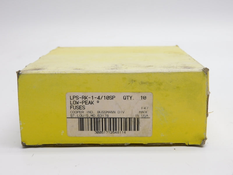 COOPER BUSSMANN LPS-RK-1-4/10SP 600VAC 1.4A (PKG OF 10) NSMP
