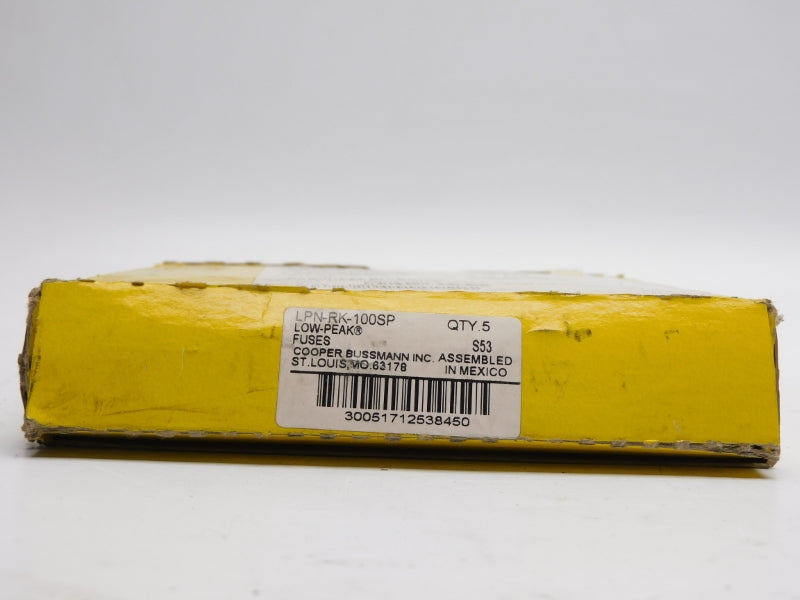 COOPER BUSSMANN LPN-RK-100SP 250VAC/DC 100A (PKG OF 5) NSMP