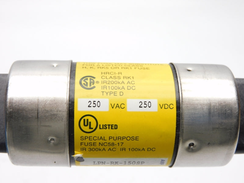 COOPER BUSSMANN LPN-RK-150SP 250VAC/DC 150A NSMP
