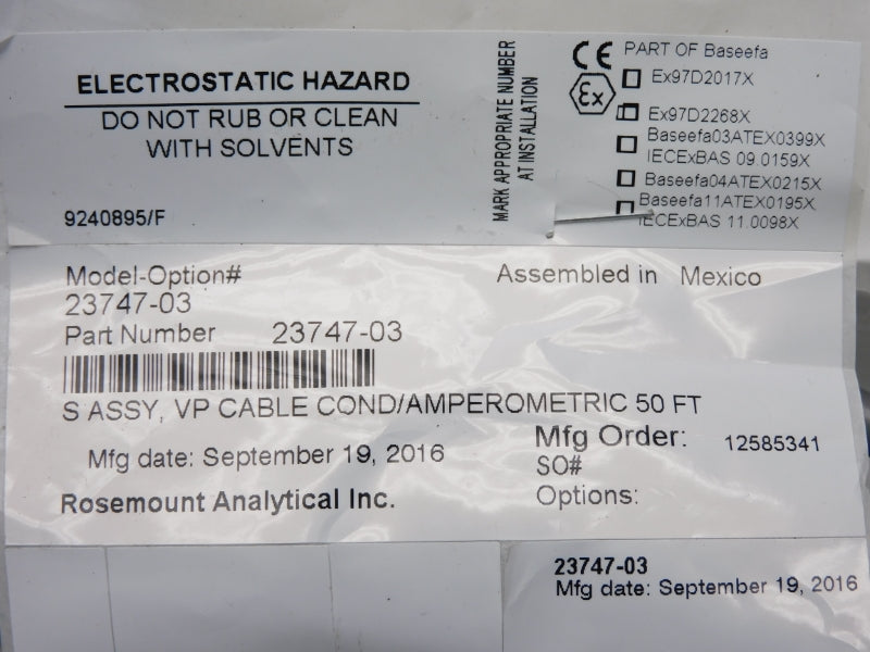 ROSEMOUNT 23747-03 50' NSNP