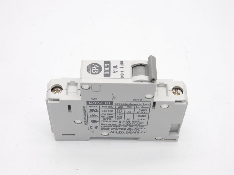 ALLEN BRADLEY 1492-CB1G100 SER. B 277V 10A (GY/BL) NSMP