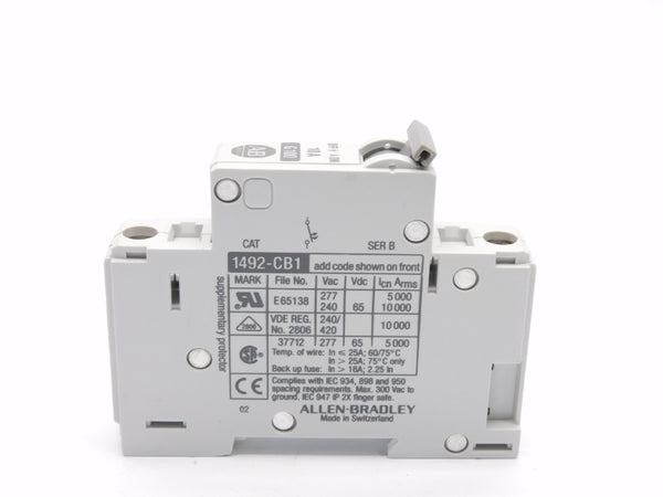 ALLEN BRADLEY 1492-CB1G100 SER. B 277V 10A (GY/BL) NSMP